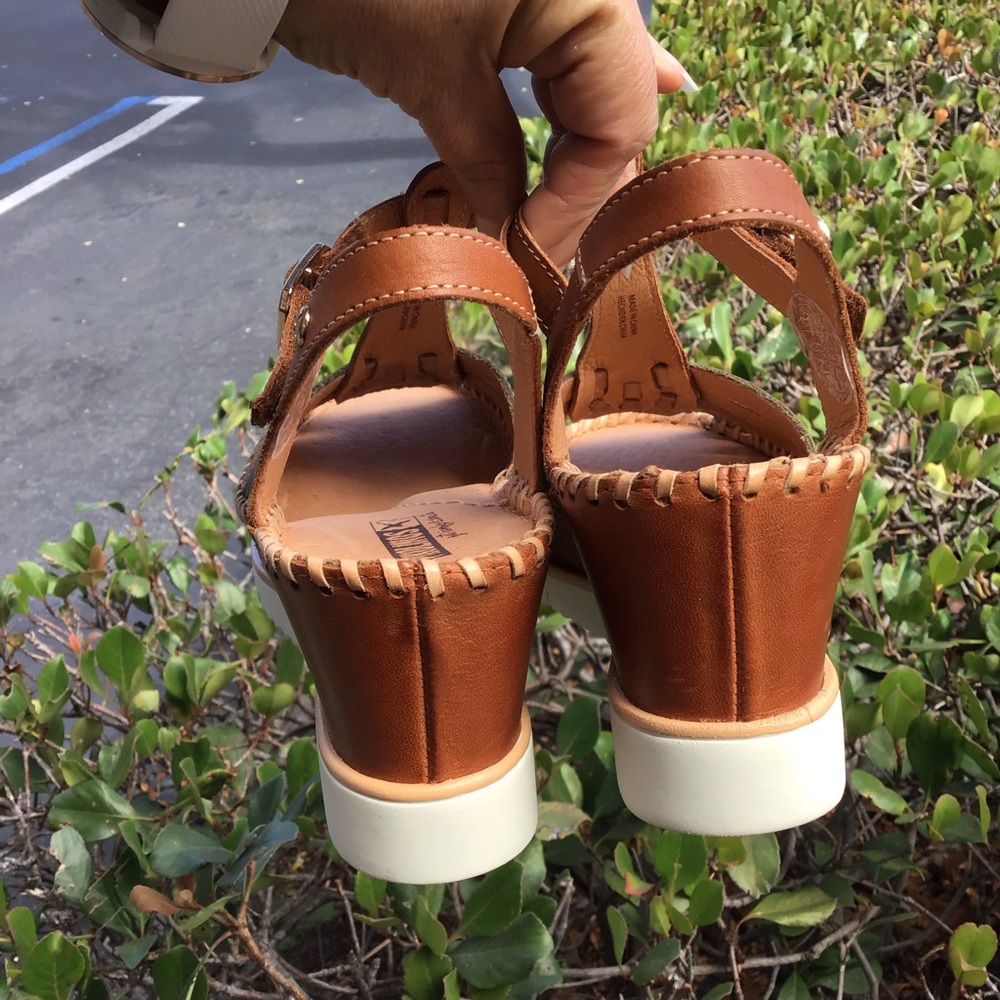 PIKOLINOS Tan Multi-Color Wedge Sandals - Picture 4 of 9